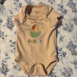 Tan and Green Bodysuit with Bunny Design